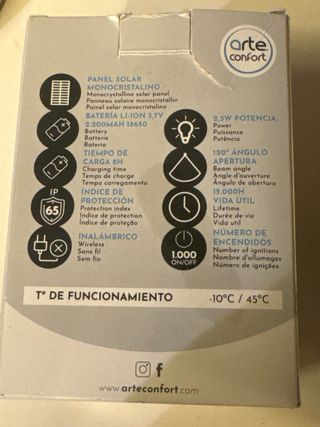 Lámpara Solar de Sobremesa Arteconfort