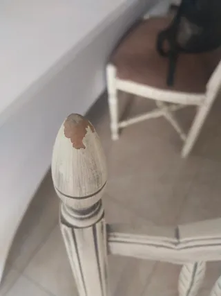 Sillas de comedor madera y tela