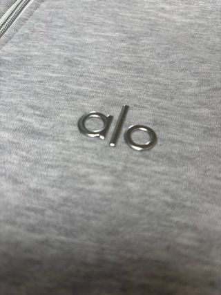Alo Yoga Sudadera Media Cremallera Gris