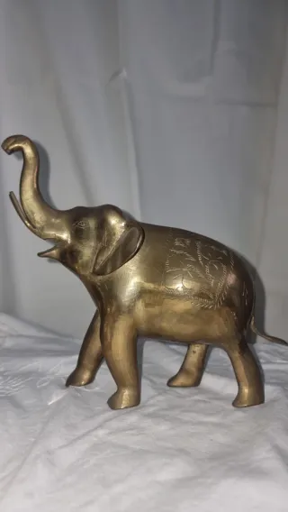 Scultura Elefante Ottone Intarsiato, collezione!