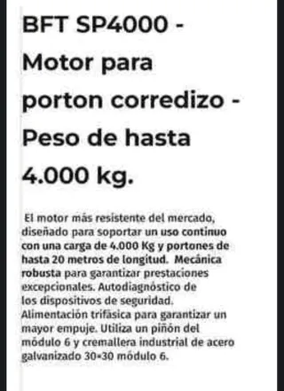 Motor para puerta de garaje