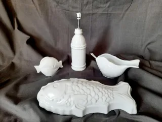 Set porcellana vintage tema pesce Ocean e Tognana