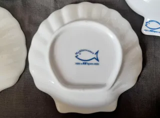 Set porcellana vintage tema pesce Ocean e Tognana
