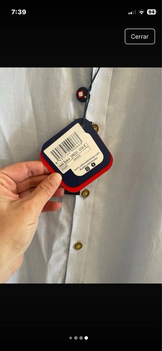 Camisa Yellow Skin azul hombre