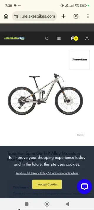 Bicicleta Downhill Transition GX Talla L