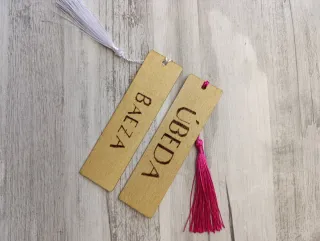 Marcapáginas Madera Pirograbado Artesanal