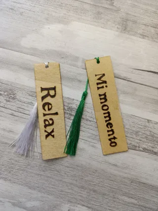 Marcapáginas Madera Pirograbado Artesanal