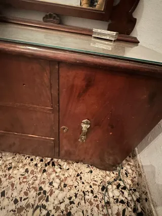 Tocador madera y espejo 1920