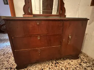 Tocador madera y espejo 1920