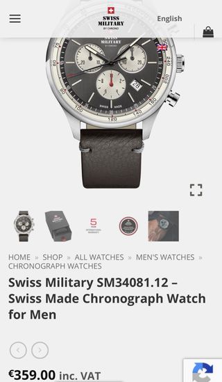 Reloj Swiss Military Chronograph