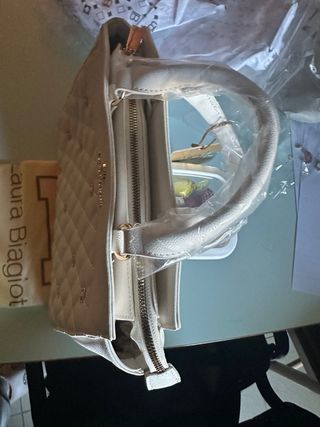 Borsa tracolla Laura Biagiotti beige oro