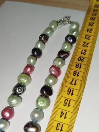 Collar Perlas Naturales Multicolor