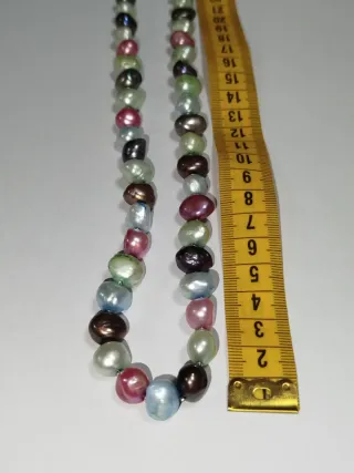 Collar Perlas Naturales Multicolor