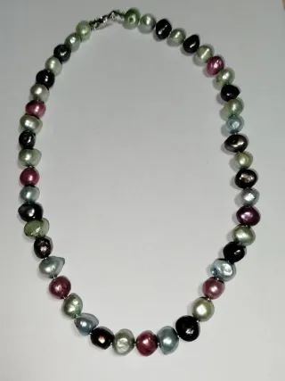 Collar Perlas Naturales Multicolor