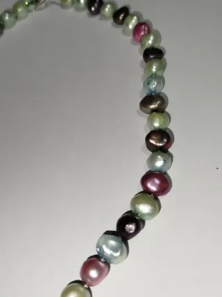 Collar Perlas Naturales Multicolor
