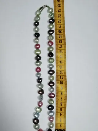 Collar Perlas Naturales Multicolor