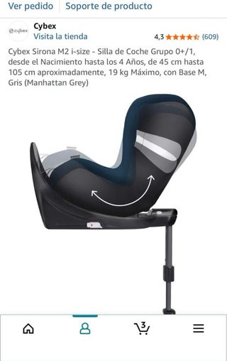 Silla de coche Cybex giratoria