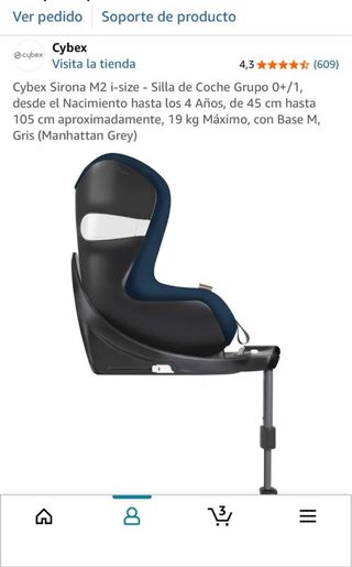 Silla de coche Cybex giratoria