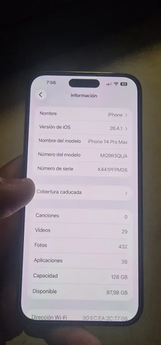 iPhone 14 Pro Max Dorado 128GB CAMBIO