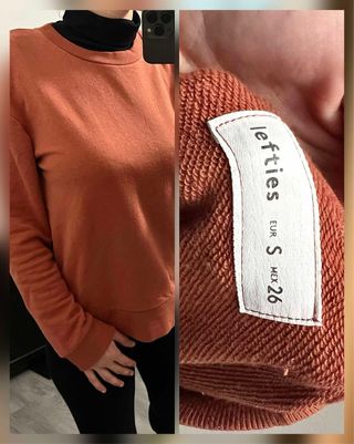 Sudadera naranja básica.