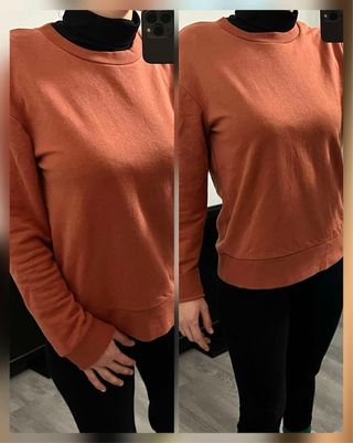 Sudadera naranja básica.