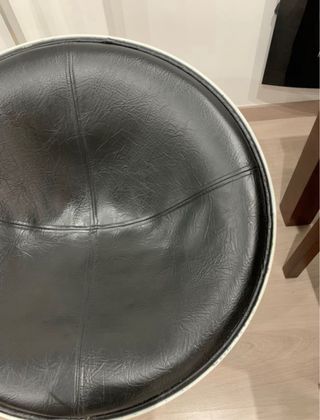 Sillón diseño vintage piel natural 80s