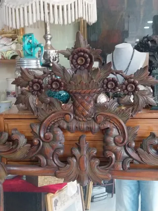 Espejo Rococo Madera Tallada