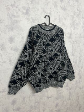 Jersey Geométrico Negro y Gris