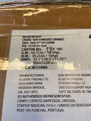 : Tabla Paddle Surf Bluefin Cruise 10'8