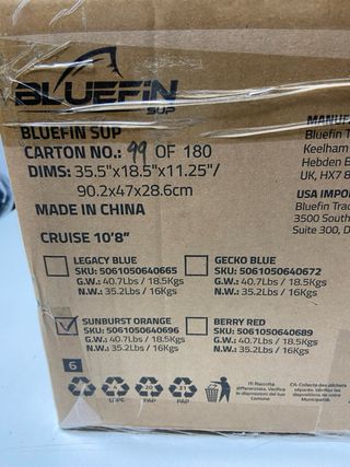 : Tabla Paddle Surf Bluefin Cruise 10'8