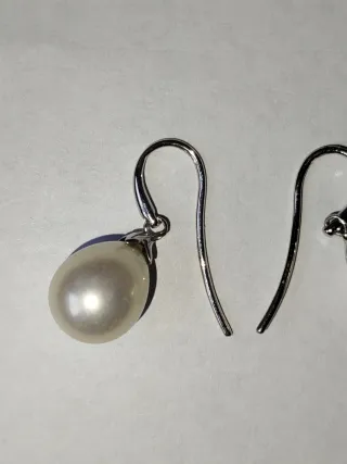 Pendientes Perlas Naturales Río Plata