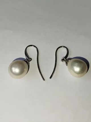 Pendientes Perlas Naturales Río Plata
