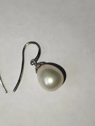 Pendientes Perlas Naturales Río Plata