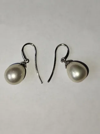 Pendientes Perlas Naturales Río Plata