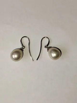 Pendientes Perlas Naturales Río Plata