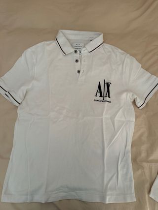 Polo Armani Exchange Hombre Blanco