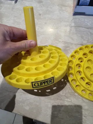 Doppio porta accendini Clipper giallo