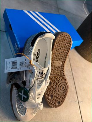 Adidas Samba Glitter Plata Negras Talla 39 Nuevas