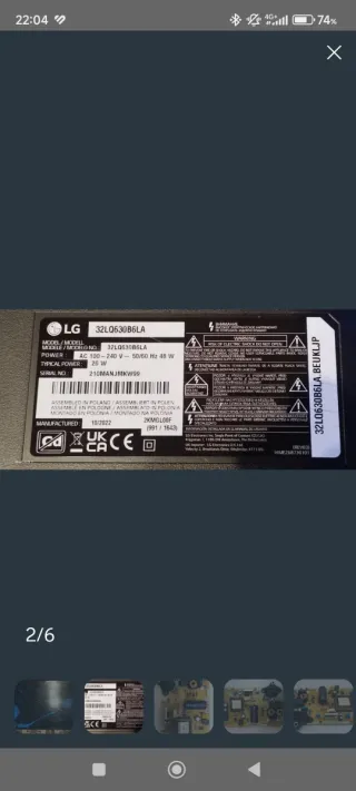 Fuente Alimentación TV LG 32LQ630B6LA