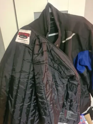 Chaqueta de moto MILINE azul y negra