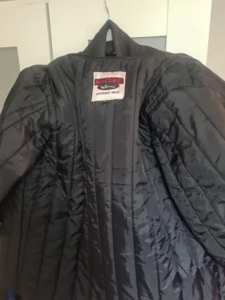 Chaqueta de moto MILINE azul y negra