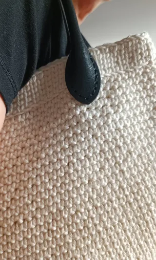 Bolso Tote + Regalo - bicolor crochet Portalaptop