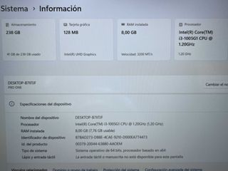 Portátil clonico en buen estado i3-1005G1@1.20ghz