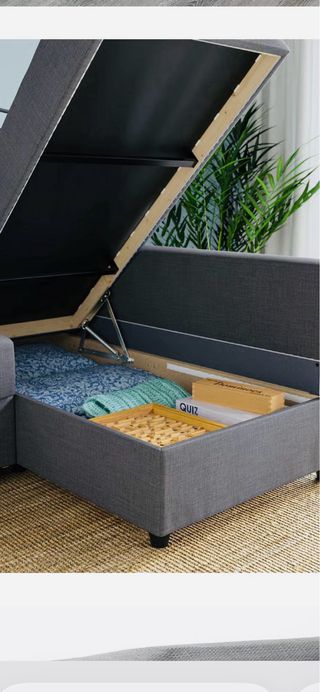 Sofá Cama Gris Tela