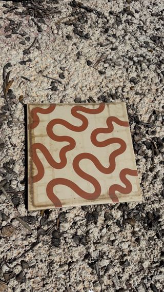 Baldosas hidráulicas con diseño curvo