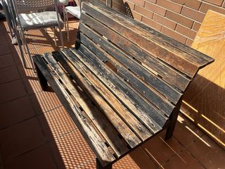 2 Bancos Exterior Madera y Metal