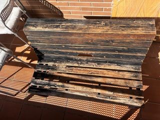 2 Bancos Exterior Madera y Metal