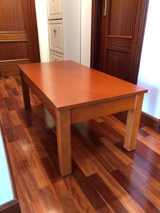 Mesa Centro Elevable Madera Marrón
