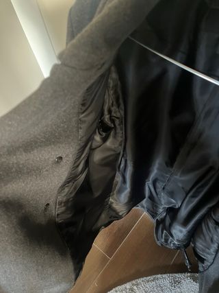 Abrigo H&M lana gris talla S