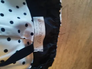 Abito Cannella fantasia pois e rose